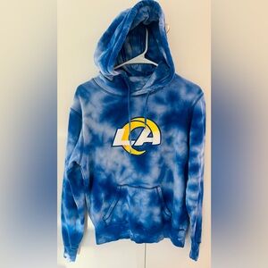 NFL Los Angeles Rams Chargers New Era Royal Team Tie-Dye Blue Hoodie Men’s S